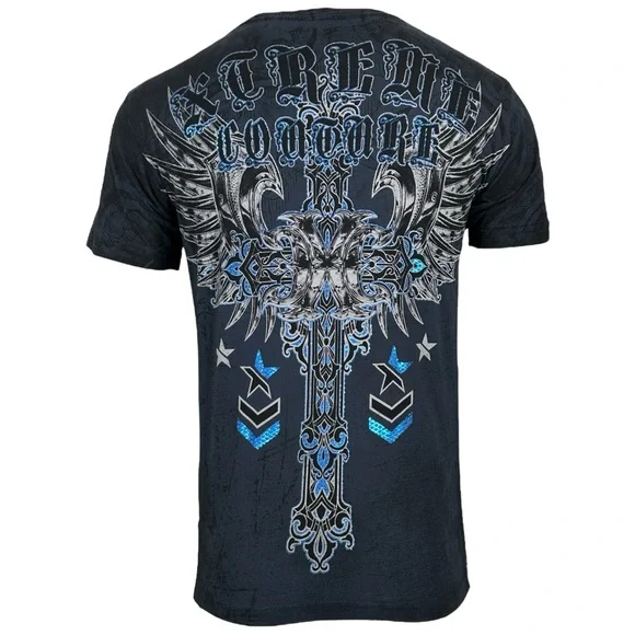 Xtreme Couture By Affliction Men's Graphic T-Shirt - Carbon Y2K Style Tee For Streetwear & Casual Looks - View #4